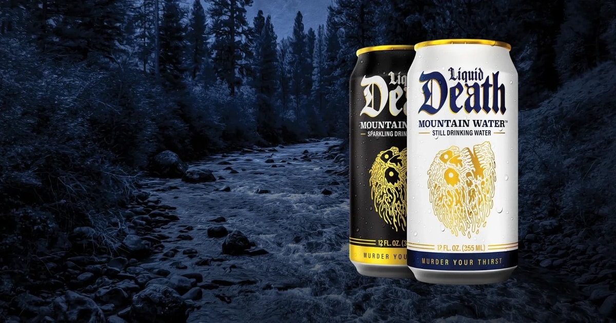 리퀴드 데스 마운틴 워터 캔 제품 - Liquid Death 메시지 전략 분석