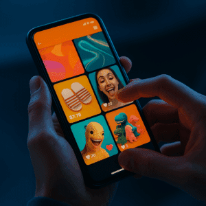 테무 피드형 쇼핑 인터페이스 스크롤 - 발견 엔진 최적화(DEO)