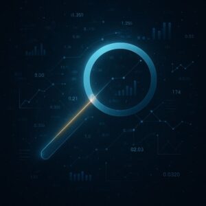 Contexis Today가 돋보기를 통해 데이터 그래프 속 핵심 인사이트를 찾아내는 장면